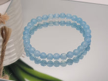 Load image into Gallery viewer, Blue Chalcedony Bracelet Powerful Bracelet 4MM Elastic Bracelet
