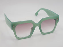 Load image into Gallery viewer, Color Green Big Rectangle Unisex Luxury Sunglasses Vintage Punk Green Color