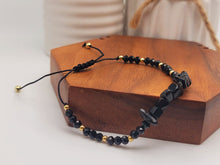 Load image into Gallery viewer, Trendy Black Obsidian Healing Bracelet Chip Bracelet Handmade Adjustable
