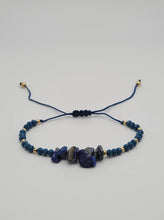Load image into Gallery viewer, Lapis Lazuli Chip Bracelet Handmade Genuine Crystal Bracelet