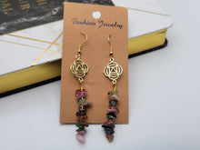 Load image into Gallery viewer, Handmade Rainbow Quartz Natural Drop Earrings , Crystal Earrings