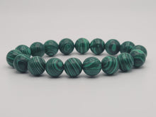 Load image into Gallery viewer, Elegant Malachite 10mm Beaded Bracelet - Enhance Your Style with Nature's Beauty