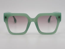 Load image into Gallery viewer, Color Green Big Rectangle Unisex Luxury Sunglasses Vintage Punk Green Color