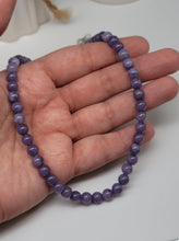 Load image into Gallery viewer, Amethyst Choker Necklace Silver tone Gorgeous Choker 4mm Beads