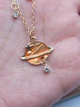 Load image into Gallery viewer, Dainty planet choker or necklace / Saturn necklace / ufo necklace /