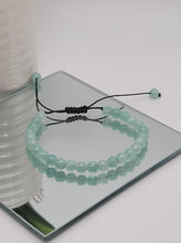 Load image into Gallery viewer, Blue Aquamarine 4mm Bracelet Powerful Bracelet Adjustable