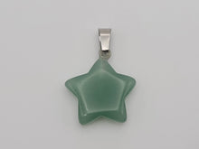 Load image into Gallery viewer, Green Aventurine Crystal Necklace Star Shaped Pendant