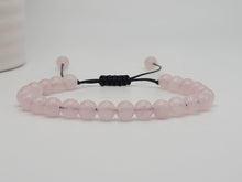 Load image into Gallery viewer, Rose Quartz 4mm Bracelet Powerful Bracelet Adjustable