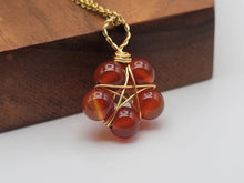 Load image into Gallery viewer, Carnelian Gold Wire Wrapped necklace Beautiful gift for her
