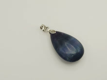 Load image into Gallery viewer, Natural Black Fluorite Handmade Crystal Necklace Silver Tone Chain Pendant Necklace