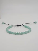 Load image into Gallery viewer, Blue Aquamarine 4mm Bracelet Powerful Bracelet Adjustable