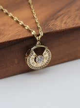 Load image into Gallery viewer, Elegant Greek Pendant Necklace: 18-Inch Rose Gold Beauty A Stylish Statement Piece