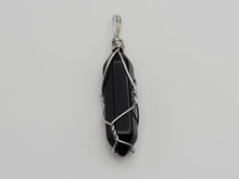 Load image into Gallery viewer, Black Obsidean Point Necklace Wire wrapped Silver