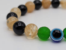 Load image into Gallery viewer, Harmony & Protection Bracelet Collection: Moldavite, Evil Eye, Citrine, Black Obsidian