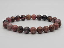 Load image into Gallery viewer, Rhodonite Bracelet Pink Rhodonite Stretch Bracelet | 8mm Rhodonite ball Bead Bracelet | Healing Crystal