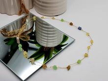 Load image into Gallery viewer, Dainty Crystal Choker Necklace Gold tone Gorgeous Choker Irregular Crystals