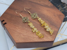 Load image into Gallery viewer, Handmade Citrine Natural Drop Earrings , Crystal Earrings
