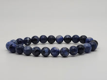 Load image into Gallery viewer, Blue Soladite harmony, and intuition that helps open the throat chakra 8mm