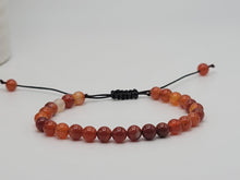 Load image into Gallery viewer, Handmade Carnelian Adjustable Bracelet 6mm Beaded - Beautiful Gift for Him or Her