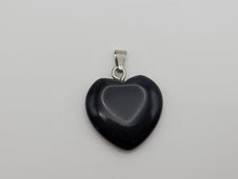 Load image into Gallery viewer, Crystal Necklace Silver Wire Black Obsidean Heart Healing Crystal Necklace