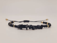 Load image into Gallery viewer, Trendy Black Obsidian Healing Bracelet Chip Bracelet Handmade Adjustable