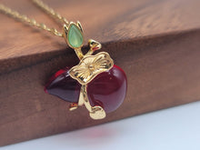 Load image into Gallery viewer, Carnelian Pendant Necklace Gold Tone Powerful Crystal Necklace
