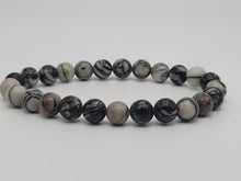 Load image into Gallery viewer, Natural Black Picasso Bracelet for inner peace & transformation 8mm