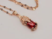 Load image into Gallery viewer, Carnelian Pendant Necklace Elephant Shaped, Handmade