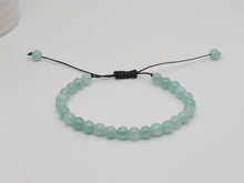 Load image into Gallery viewer, Blue Aquamarine 4mm Bracelet Powerful Bracelet Adjustable