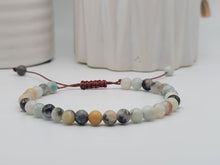 Load image into Gallery viewer, Amazonite Adjustable genuine crystal amazonite bracelet 4mm Adjustable