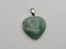 Load image into Gallery viewer, Natural Handmade Crystal Necklace Silver Wire Heart Shaped Green Aventurine