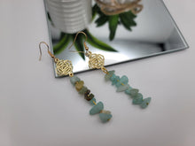 Load image into Gallery viewer, Handmade Amazonite Natural Drop Earrings , Stone Earrings