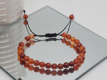 Load image into Gallery viewer, Handmade Carnelian Adjustable Bracelet 6mm Beaded - Beautiful Gift for Him or Her