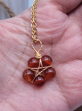 Load image into Gallery viewer, Carnelian Gold Wire Wrapped necklace Beautiful gift for her