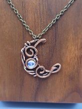 Load image into Gallery viewer, Trendy Cute Crystal Necklace Wired Moon Necklace Healing Crystal