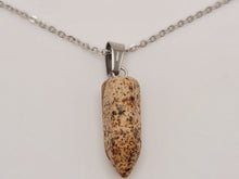 Load image into Gallery viewer, Elegant Picture Jasper Point Necklace - Silver Tone Unisex