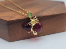 Load image into Gallery viewer, Carnelian Pendant Necklace Gold Tone Powerful Crystal Necklace