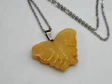 Load image into Gallery viewer, Citrine Butterfly pendant Necklace Crystal Citrine pendant November Birthstone