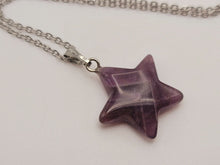 Load image into Gallery viewer, Elegant Amethyst Star Necklace - Silver Tone for Every Occasion Silver Tone