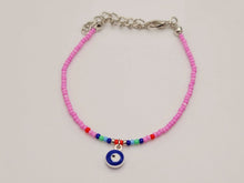 Load image into Gallery viewer, Turkish Evil Eye Protection Bracelet Pink Color, Fashion Bracelet