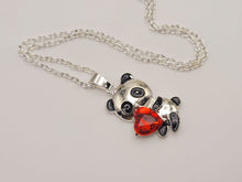 Load image into Gallery viewer, I Love You Necklace Panda - Trendy Heart necklace Silver tone