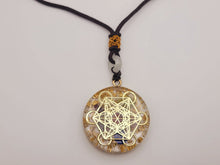 Load image into Gallery viewer, Orgonite Pendant Necklace Metatron Cosmic Healing Necklace