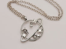 Load image into Gallery viewer, dainty planet choker or necklace / Saturn necklace / ufo necklace / alien necklace