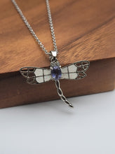 Load image into Gallery viewer, Dragonfly Pendant Necklace - Trendy Dragonfly necklace Silver tone