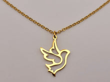 Load image into Gallery viewer, Golden Dove Pendant necklace Trending Necklace