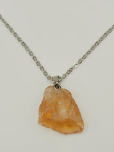 Load image into Gallery viewer, Natural Handmade Crystal Silver Citrine Necklace Raw Stone