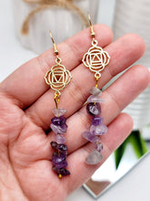 Load image into Gallery viewer, Handmade Amethyst Natural Drop Earrings , Crystal Earrings
