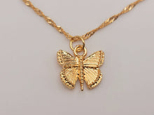 Load image into Gallery viewer, Butterfly Necklace - Trendy Butterfly necklace Gold tone