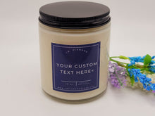 Load image into Gallery viewer, Custom Label Text Natural Soy Wax Candle - Gift for her Engagement Gift- Funny Gift