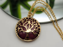 Load image into Gallery viewer, Tree Of Life Carnelian necklace / Tree necklace / Manifestation necklace /